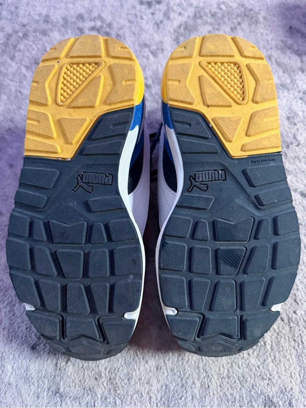 PUMA Kids Blue Yellow Sneakers Youth Size 1.5C Athletic Shoes